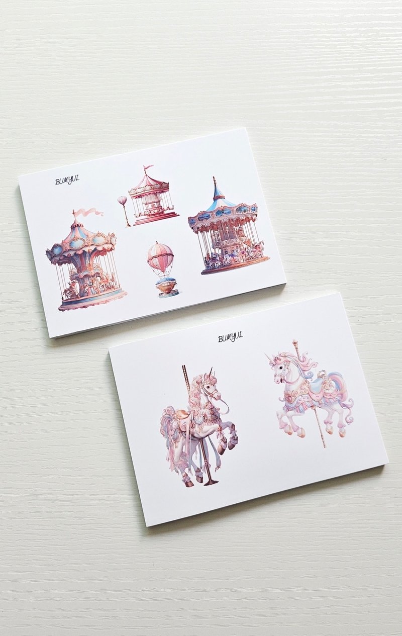 Fairytale carousel Sticker Pack - กระดาษโน้ต - กระดาษ หลากหลายสี
