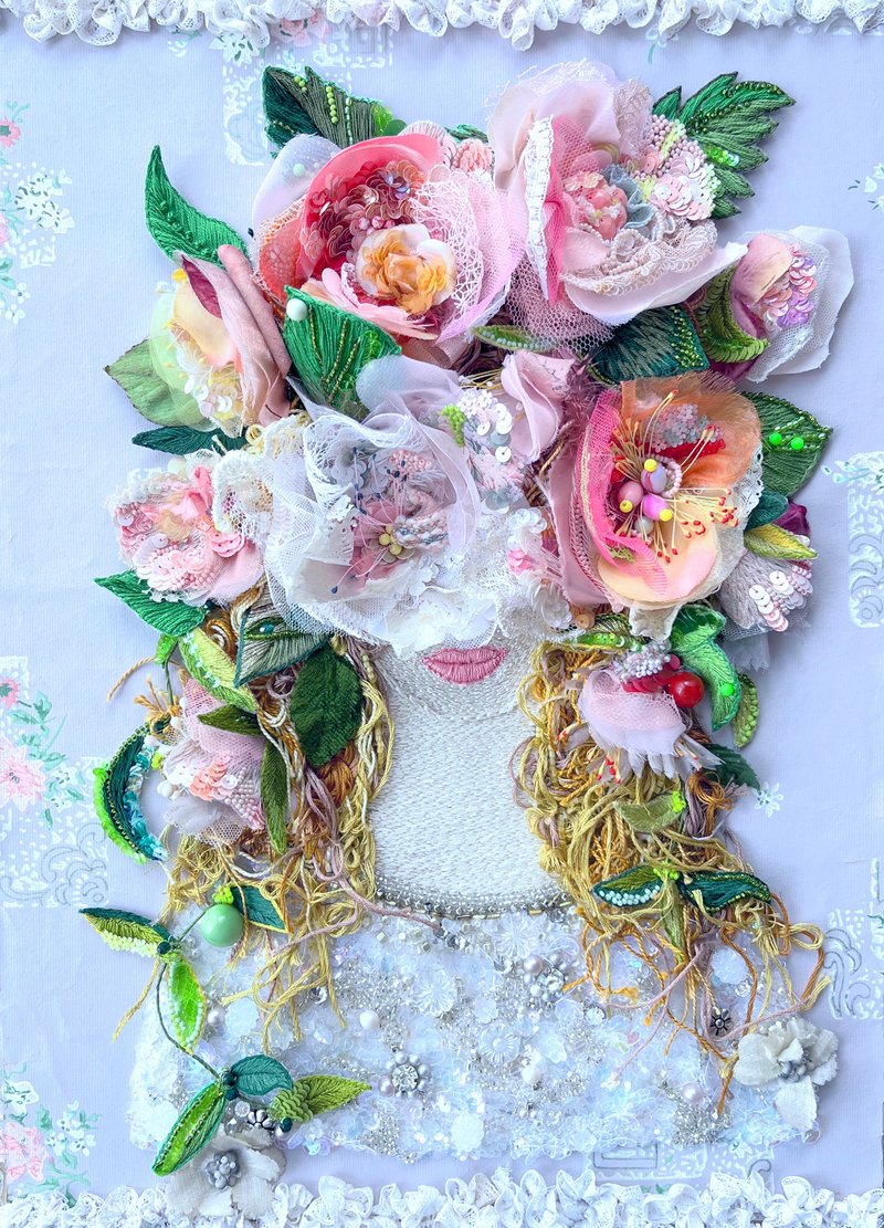 串珠 刺繡 藝術    選擇幸福 - 海報/掛畫/掛布 - 繡線 