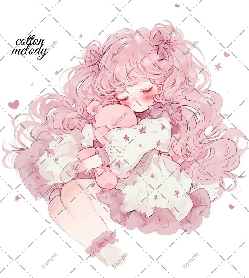 original sticker no.1446 人物ステッカー オリジナルステッカー 人物ステッカー 女の子ステッカー オリジナル人物ステッカー - 貼紙 - 紙 