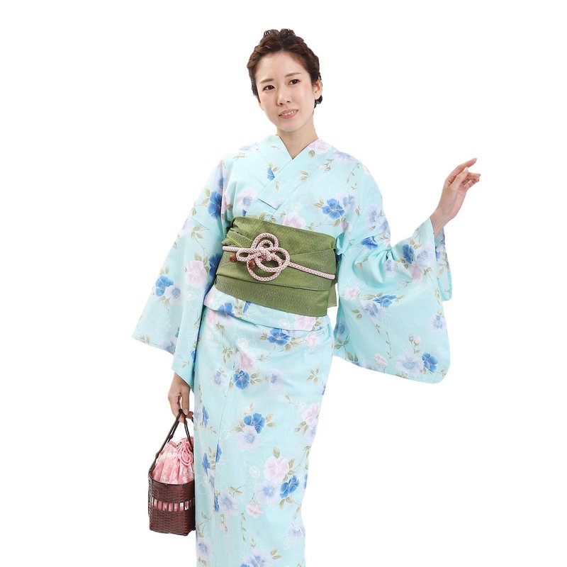 日本 和服 女性 浴衣 腰帶 2件組 F Size X25-207 yukata - 其他 - 棉．麻 粉紅色