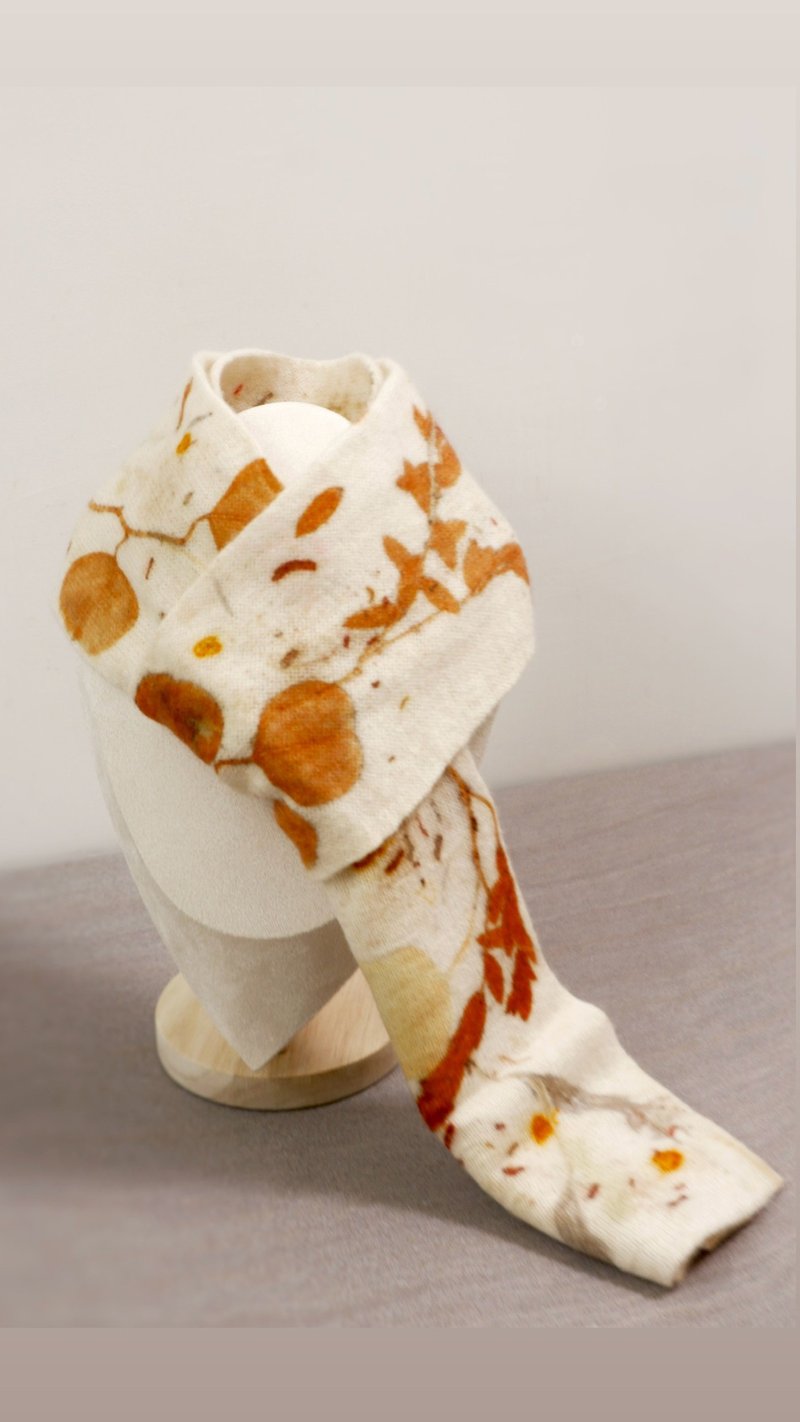 植物染羊毛針織圍巾 - 圍巾/披肩 - 羊毛 