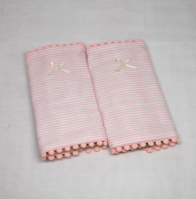 Japanese Handmade 8-layer-gauze droop sucking pads for Ergo - ผ้ากันเปื้อน - ผ้าฝ้าย/ผ้าลินิน สึชมพู