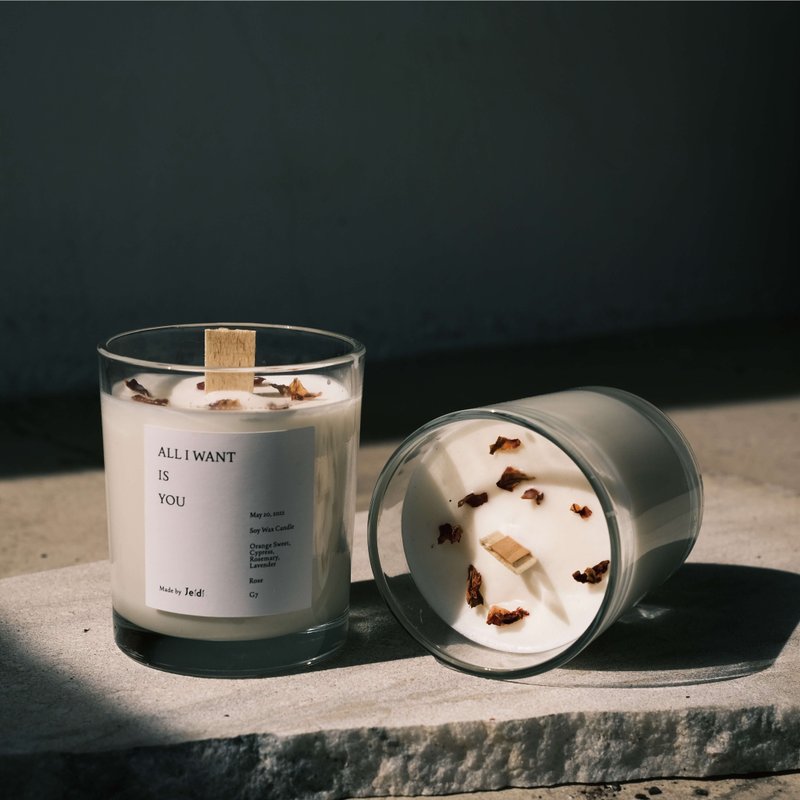 G7 Soothing Missing/Sweet Orange Fresh World-weary Fragrance Wood Chip Candle has an elegant and sweet fragrance - Candles & Candle Holders - Wax 