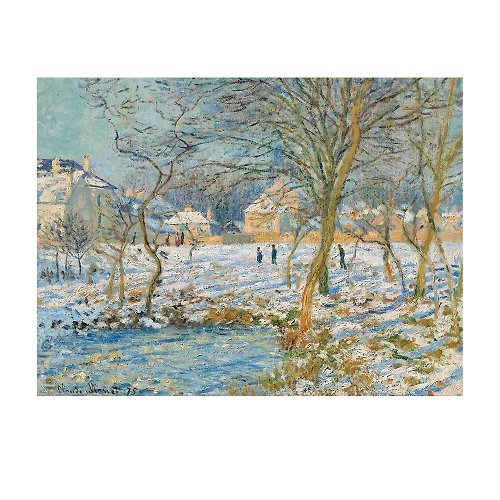 LIGHTO 光印樣 【印象派掛畫】莫內 Monet: 池塘,雪的效果