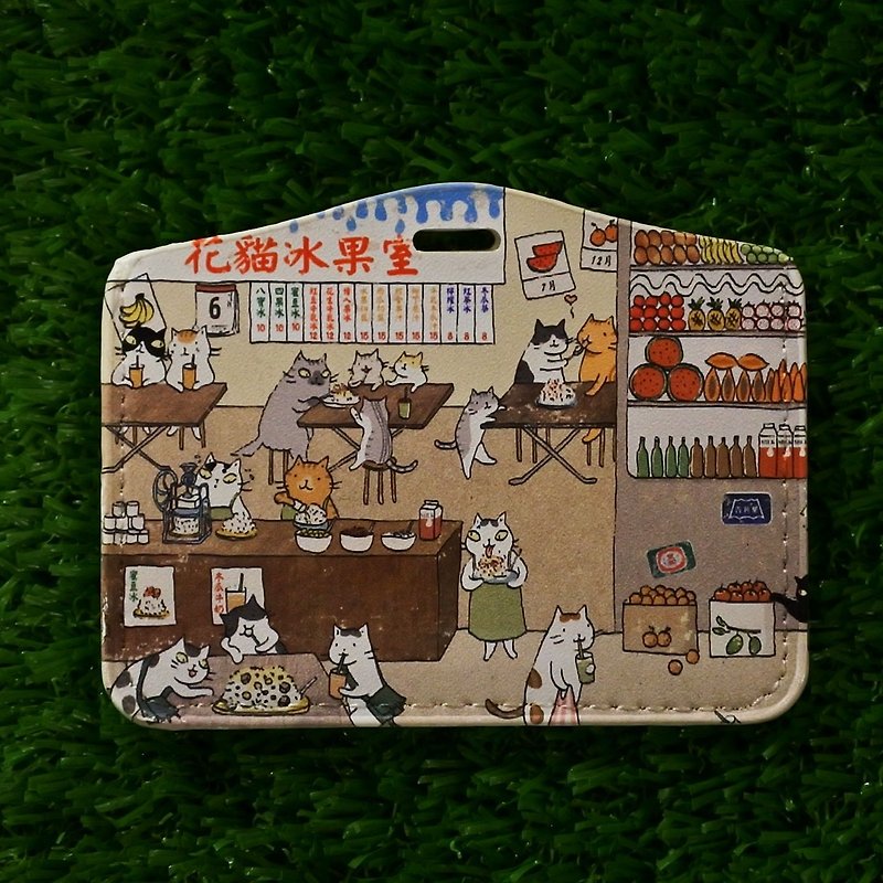 3 Cat Shop ~ Flower Cat Bingguo Room Ticket Holder (Illustrator: Miss Cat) - ID & Badge Holders - Faux Leather 