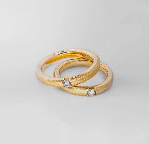 Frankness Jewelry K金戒指 麥穗金澤 Wheat Luster 鑽戒