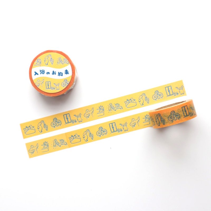 forme. Gokuraku Sento Tour Masking Tape Bathing Promises 2 - Washi Tape - Paper 