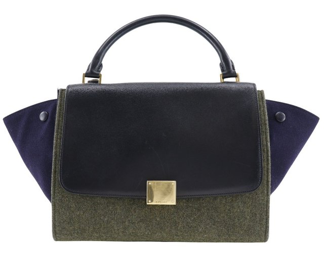 値下げ！セリーヌ トラペーズ フェルト×カーフ レディース ハンドバッグ 日本直送】セリーヌ CELINE トラペーズ ハンドバッグ フェルト
