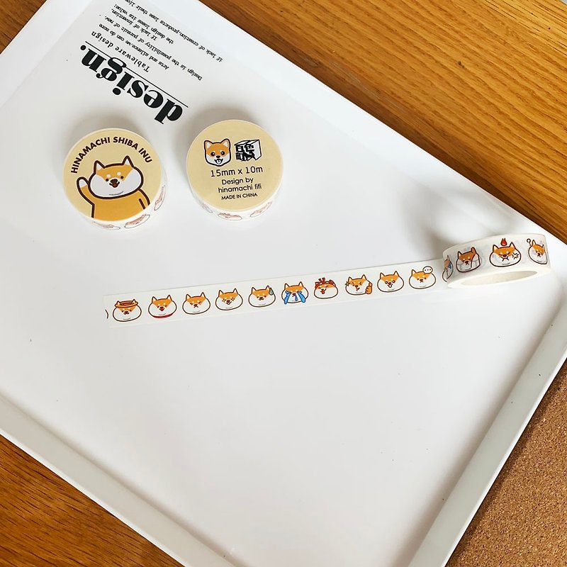 Baisecho original Shiba Inu and paper tape shiba dog expression emoji sticker hand account cute decoration