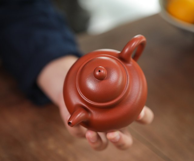 Yixing Zisha Pot Shabu Ball Ore Zhu Clay 240cc 9-hole