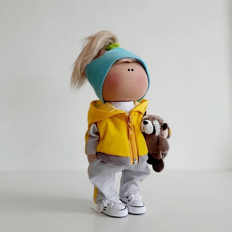 Handmade custom doll, Doctor Gift. Friend personalized gift, Interior doll ooak - 玩偶/公仔 - 其他材質 紫色
