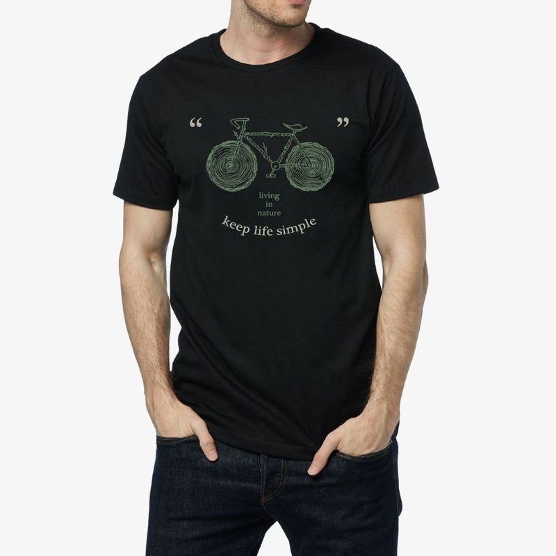 Adult T-shirt : TREE BIKE  (4 colors) - 男 T 恤 - 棉．麻 