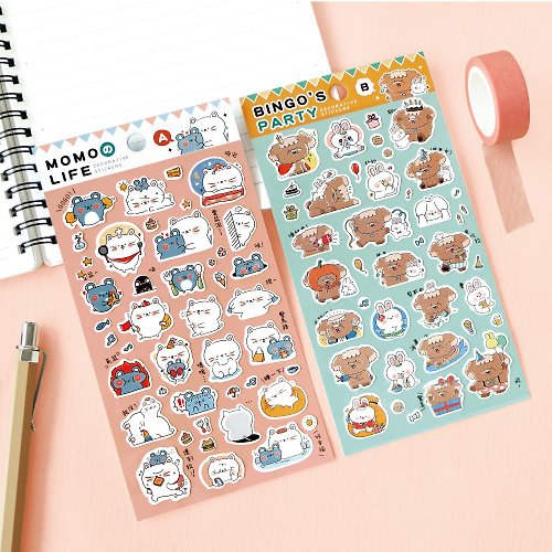 Ching Ching X Keep A Notebook 寫筆記 Ching Ching X CST-384 MOMOのLIFE/BINGO'S PARTY手帳裝飾貼