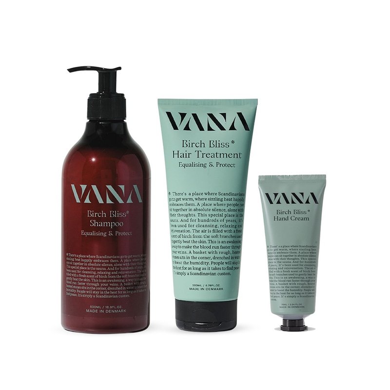 VANA 樺樹禮讚平衡修復洗護套組 天然植萃・北歐森林香氣 - 洗髮精/餅/皂 - 其他材質 透明