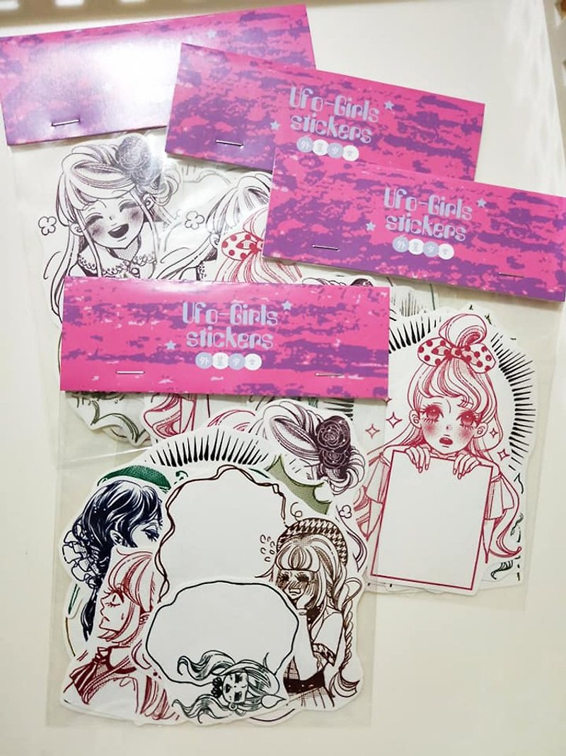 Comic girl sticker set - Stickers - Paper Multicolor