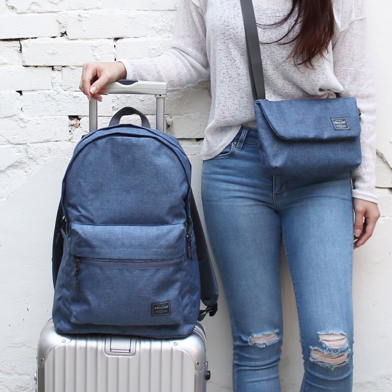 2 in 1 Folda bag (15'' laptop)-blue_105288 - กระเป๋าเป้สะพายหลัง - ไนลอน สีน้ำเงิน