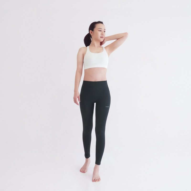 【Mukasa】FITNESS 高彈運動緊身褲 - 個性黑 - MUK-22961 - 瑜珈服/瑜珈褲 - 其他材質 黑色