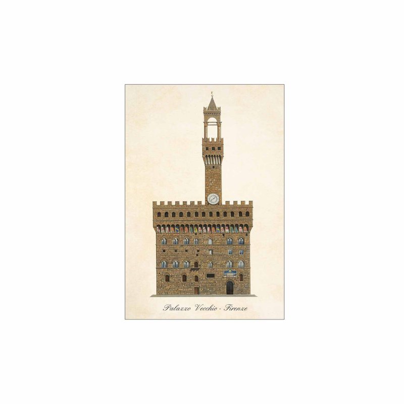 Italian IFI postcard Palazzo Florence Vecchio - Cards & Postcards - Paper Multicolor