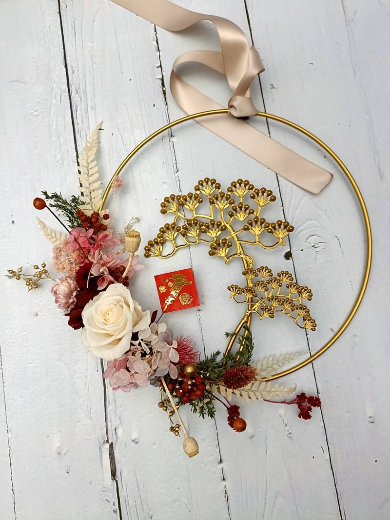 [Class for 1 person] Perfect Welcome Pine Wreath Decoration Dried Flowers/Non-withered Flowers/Home Decoration - Plants & Floral Arrangement - Plants & Flowers 