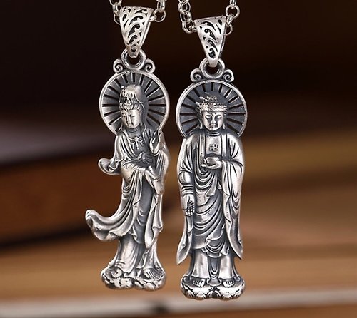 garyjewelry Figure Designer Guanyin Bodhisattva Tathagata Buddha Pendants NO Chains Unisex