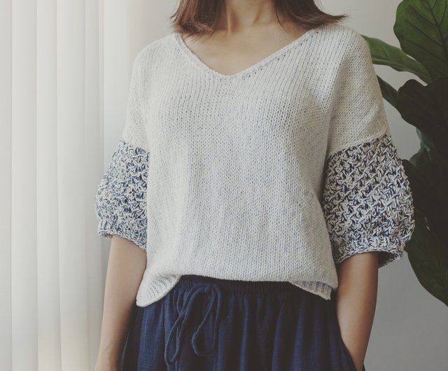 Peserico メッシュ編み Vネックセーター 40 - メルカリ