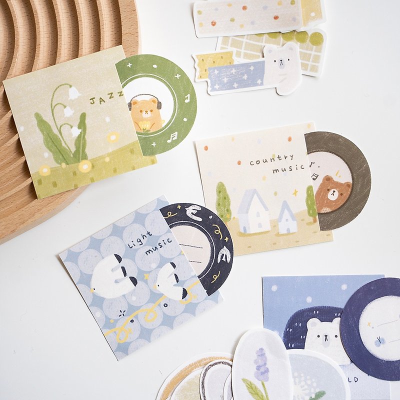 Record Forest Party Round Sticky Notes Non-sticky - กระดาษโน้ต - กระดาษ 