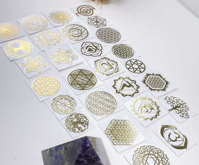 Sacred Geometry Sticker Set, Spiritual Stickers, Sacred Geometry Stickers