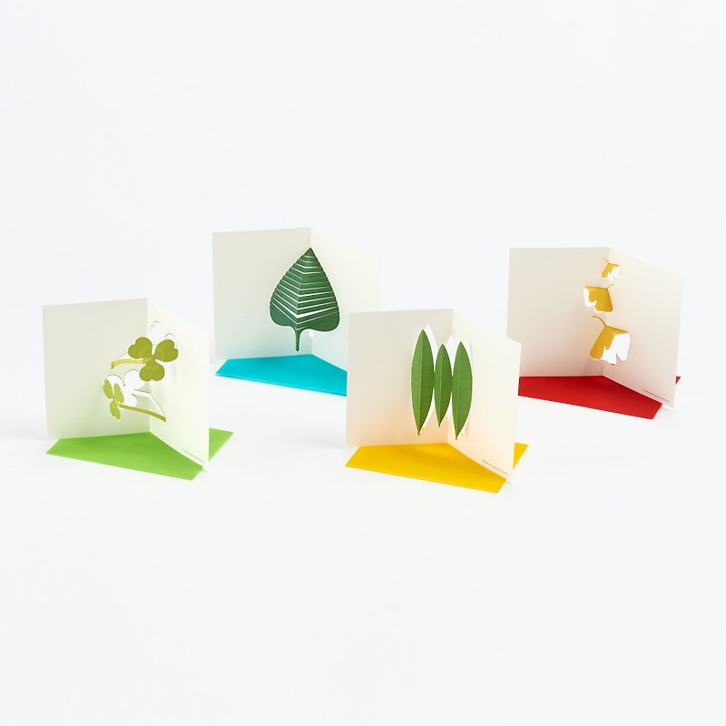 Card Leaves / Pop-up Message Card - การ์ด/โปสการ์ด - กระดาษ หลากหลายสี