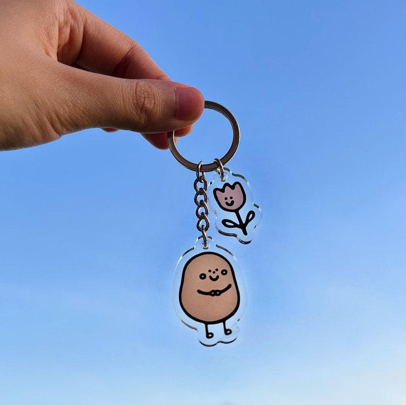 Small Potato Keychain-By Your Side - Keychains - Plastic Pink