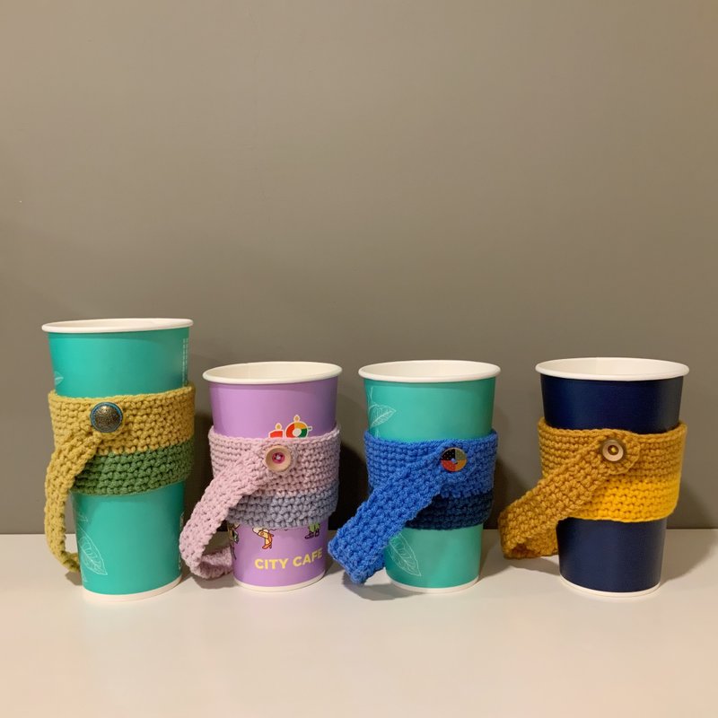 Handwoven drink cup cover/strap - ถุงใส่กระติกนำ้ - ผ้าฝ้าย/ผ้าลินิน 