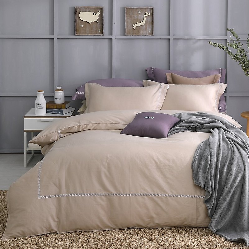 (increase) return true - fashion gold - high quality 60 cotton dual-use bed pack four-piece group [6 * 6.2 feet Queen] - Bedding - Cotton & Hemp Gold