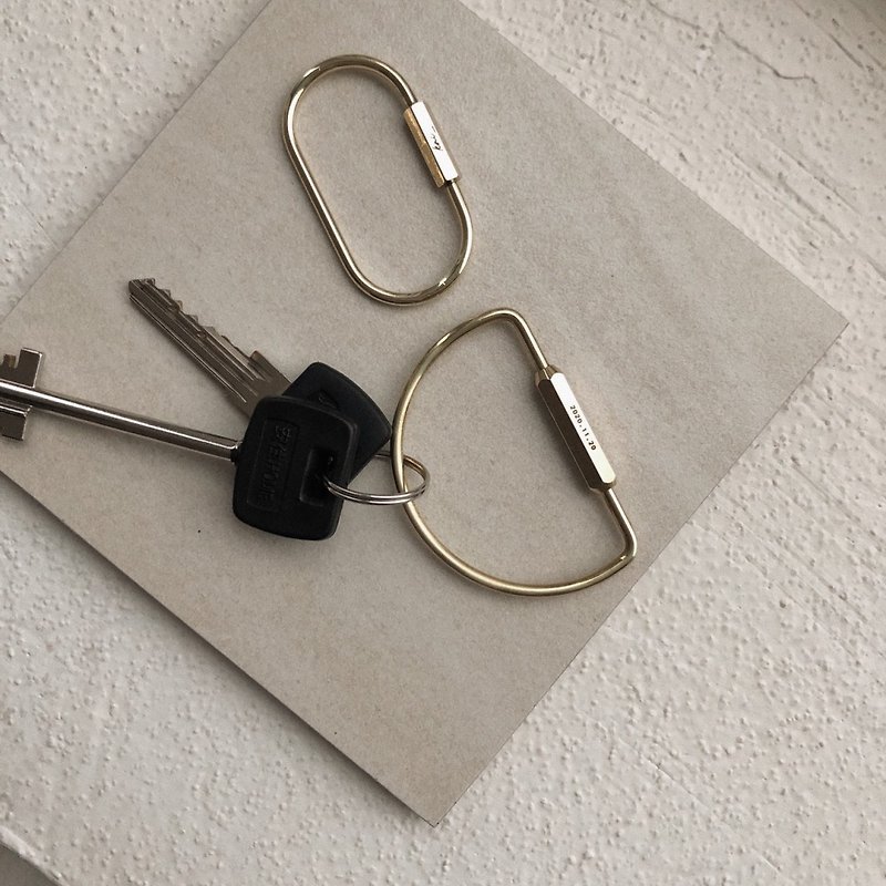 Zhu.handcrafted__Bronze__custom gift/lettering - Keychains - Copper & Brass 