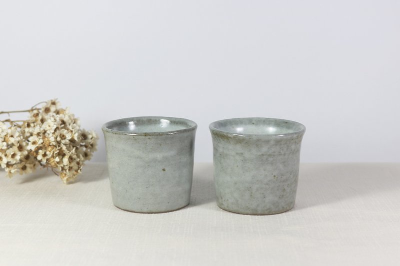 灰藍小茶杯 - 茶壺/茶杯/茶具 - 陶 