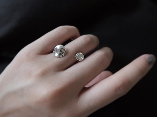 COOL & HOT 925純銀 圓原焠 開口式 指間戒 戒指