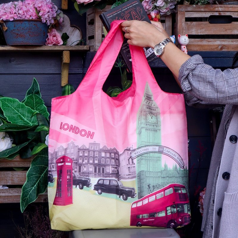 ENVIROSAX Australian Reusable Bag- Travel London - กระเป๋าแมสเซนเจอร์ - เส้นใยสังเคราะห์ หลากหลายสี