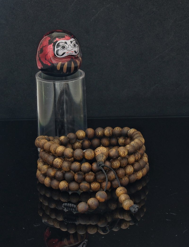 海南種植綠奇楠 108粒 6mm 沉香手鍊 ( HKA2308 ) - 手鍊/手鐲 - 木頭 