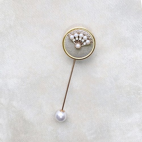 Eva For Sung Atelier 復古系列胸針帽針 | 法式珠扇 | 交換禮物