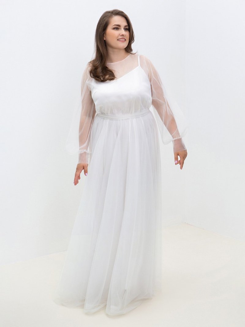 Wedding Dress Saphire Plus Size - Evening Dresses & Gowns - Polyester 