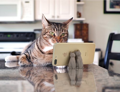 美國 Fred & Friends 生活創意 美國【Fred & Friends】Cat Call喵貓造型手機站立架