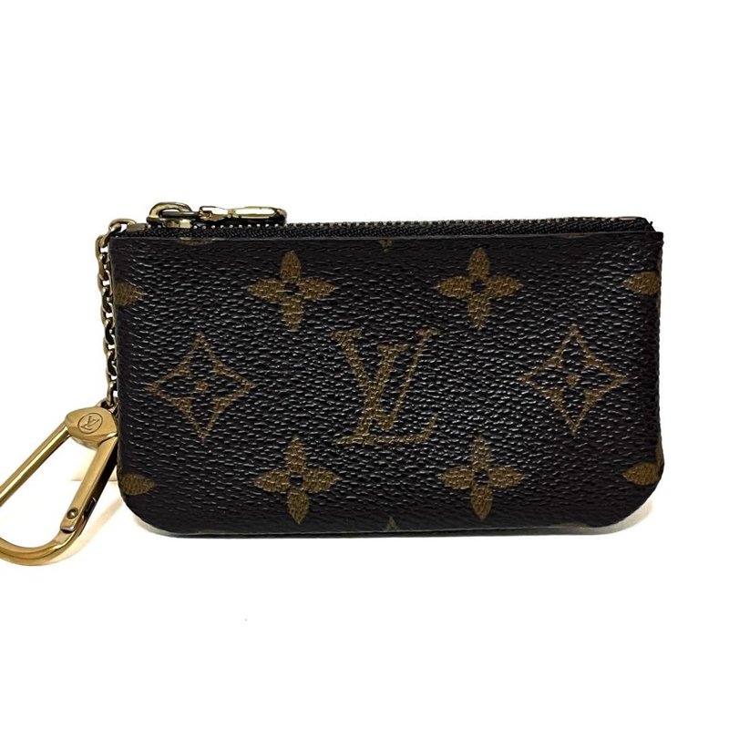 本物 Louis Vuitton ルイヴィトン ポシェットクレ 小銭入れ キーリング付 コインケース モノグラム 中古 - 零錢包/小錢包 - 其他材質 咖啡色