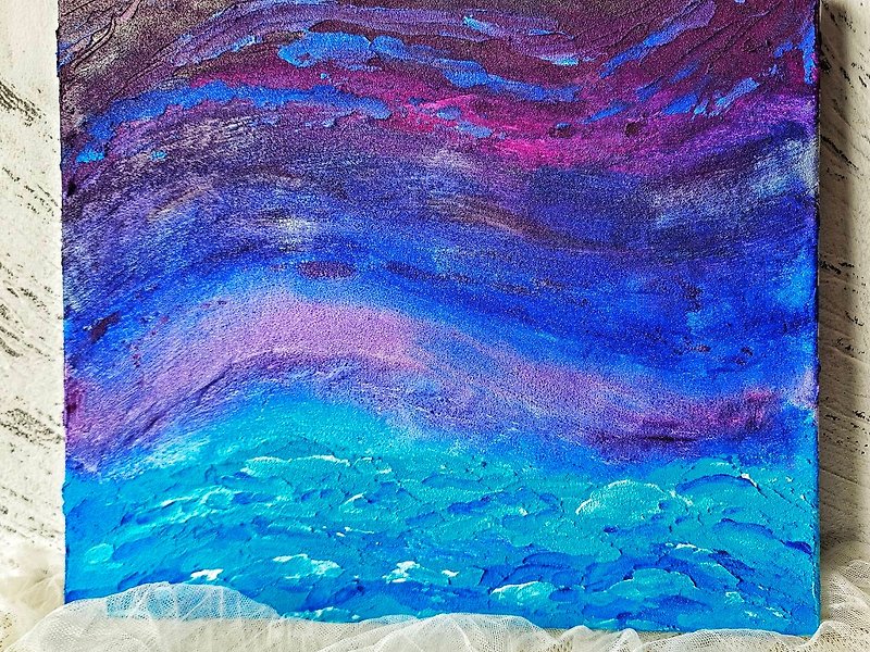 Quartz sand texture painting experience class - the ocean in the image - Illustration, Painting & Calligraphy - Cotton & Hemp 