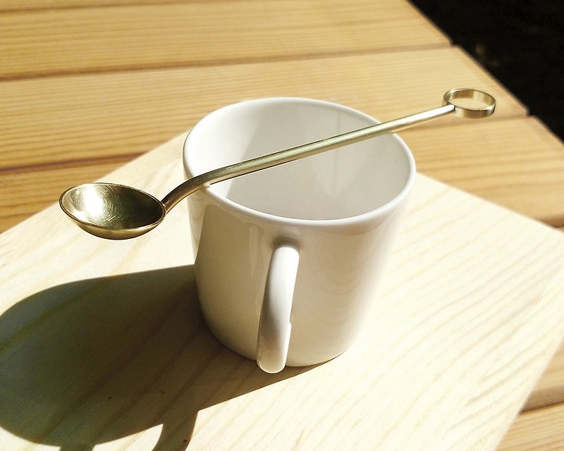 Just stir and stir the No. 2 copper mini stirring spoon / Ag No. 067 - Cutlery & Flatware - Copper & Brass Brown
