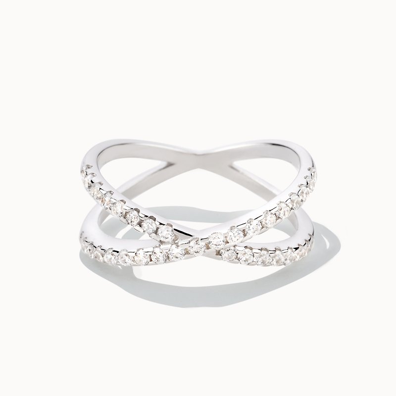 Criss-Cross Eternity Ring - General Rings - Sterling Silver Silver