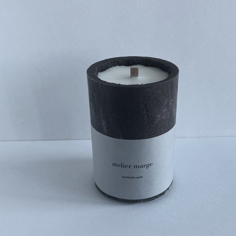 fragrance candle granité homme brun - เทียน/เชิงเทียน - ขี้ผึ้ง สีนำ้ตาล