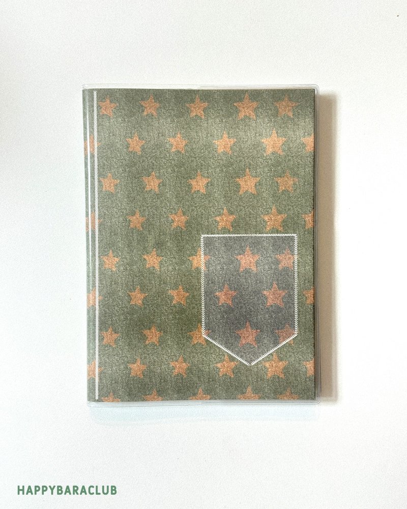 Pattern Cover Diary Stationery Note (Vintage star /4 type) - 筆記本/手帳 - 紙 灰色