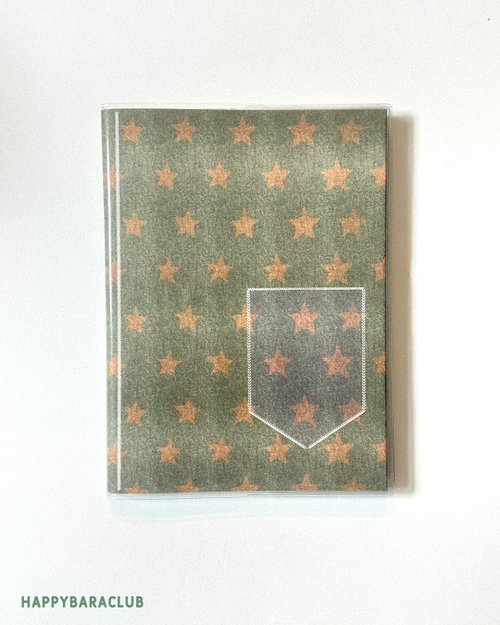 Happybaraclub Pattern Cover Diary Stationery Note (Vintage star /4 type)