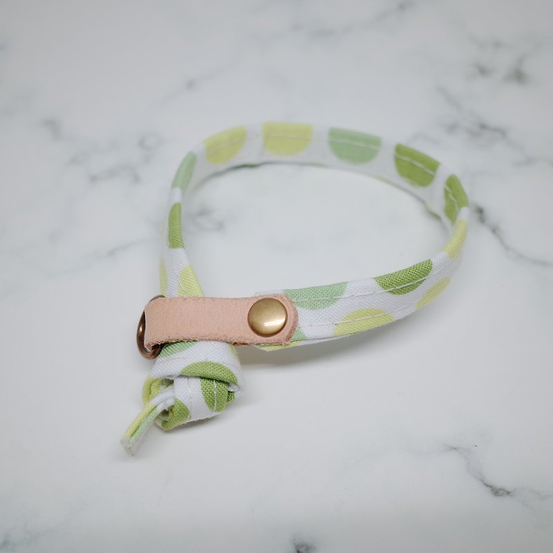 Cat collars, light green melon_CCJ090445 - Collars & Leashes - Genuine Leather 