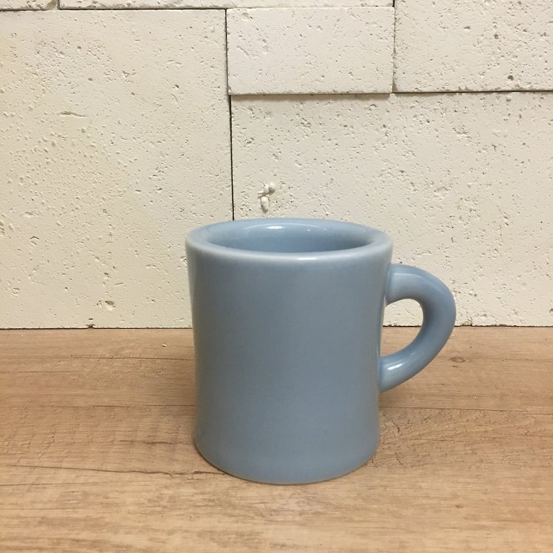 雙層小胖杯(寧靜藍) - 咖啡杯/馬克杯 - 瓷 藍色
