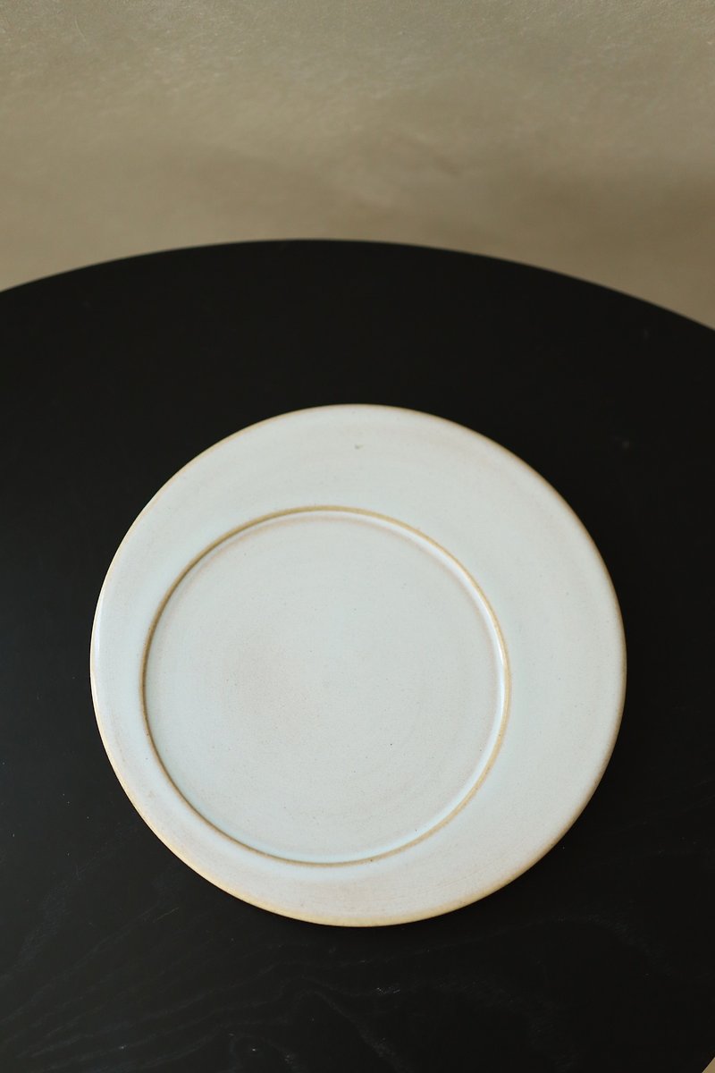Bright white glazed dessert flat plate - Plates & Trays - Pottery White
