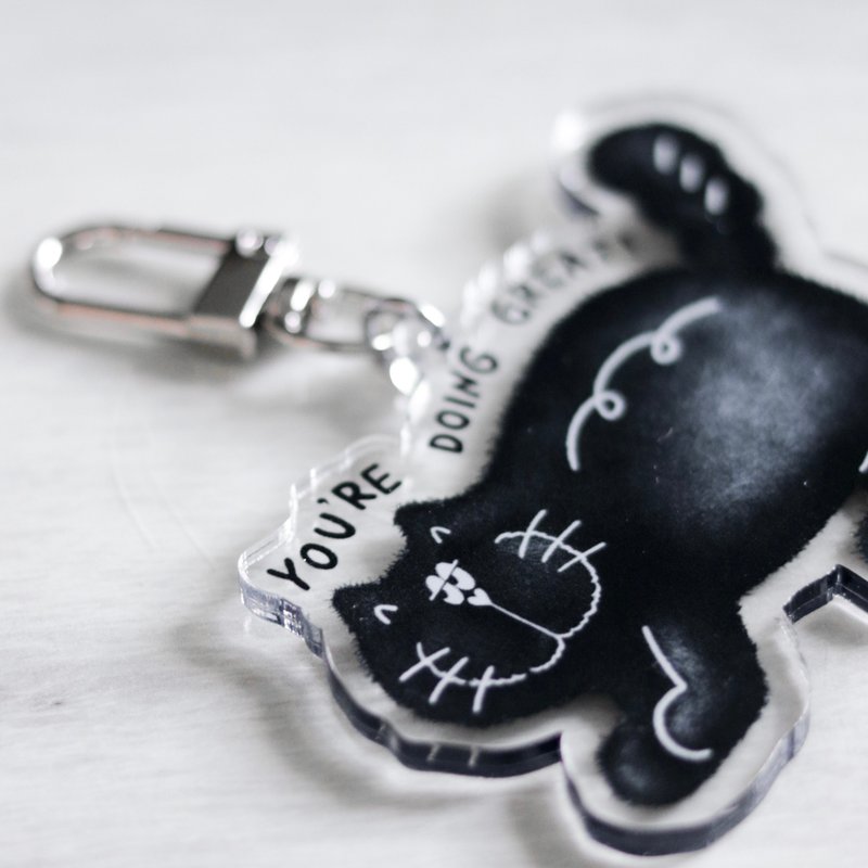 You're doing great. Jeep Cat Acrylic Keyring - ที่ห้อยกุญแจ - อะคริลิค ขาว